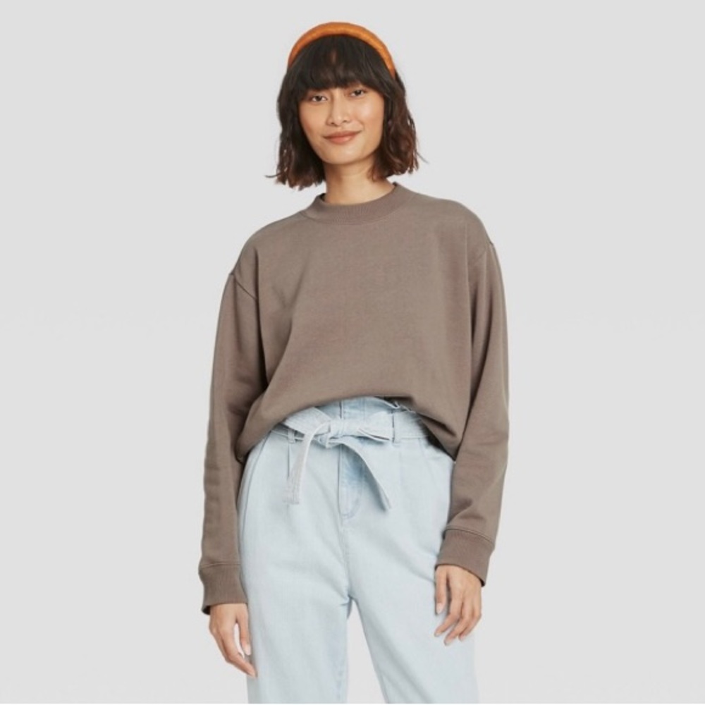 Brown A New Day Crewneck Sweatshirt